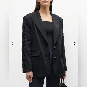 Ramy Brook Mave Oversized Lace-Up Sleeve Blazer Size 6